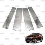 เสาแปะข้างประตู สแตนเลส 4 ประตู 4 ชิ้น สีโครเมี่ยม สำหรับ Isuzu MU-X Mux SUV 2WD 4WD ปี 2021-2023